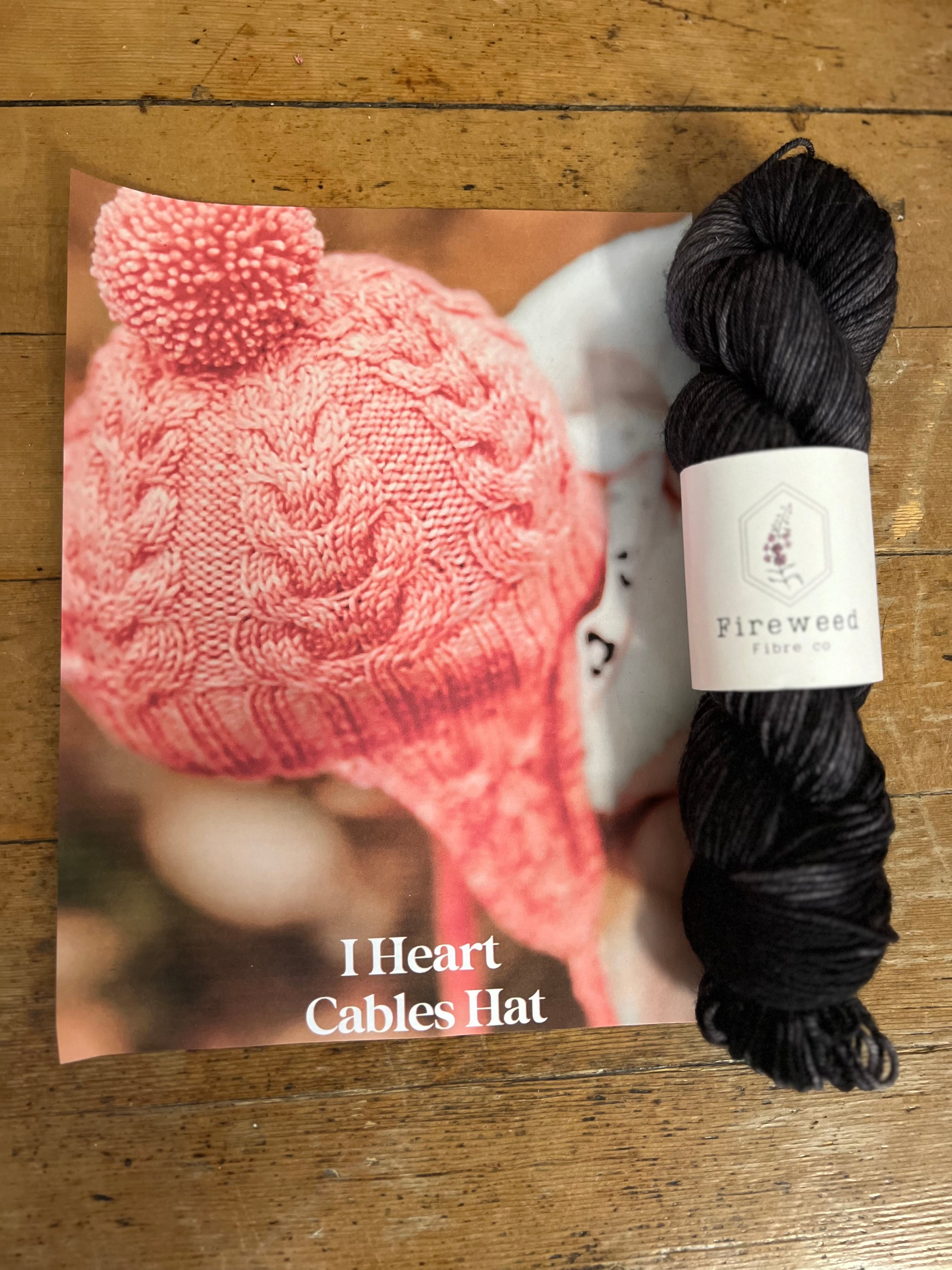 I Heart Cables Hat Kit