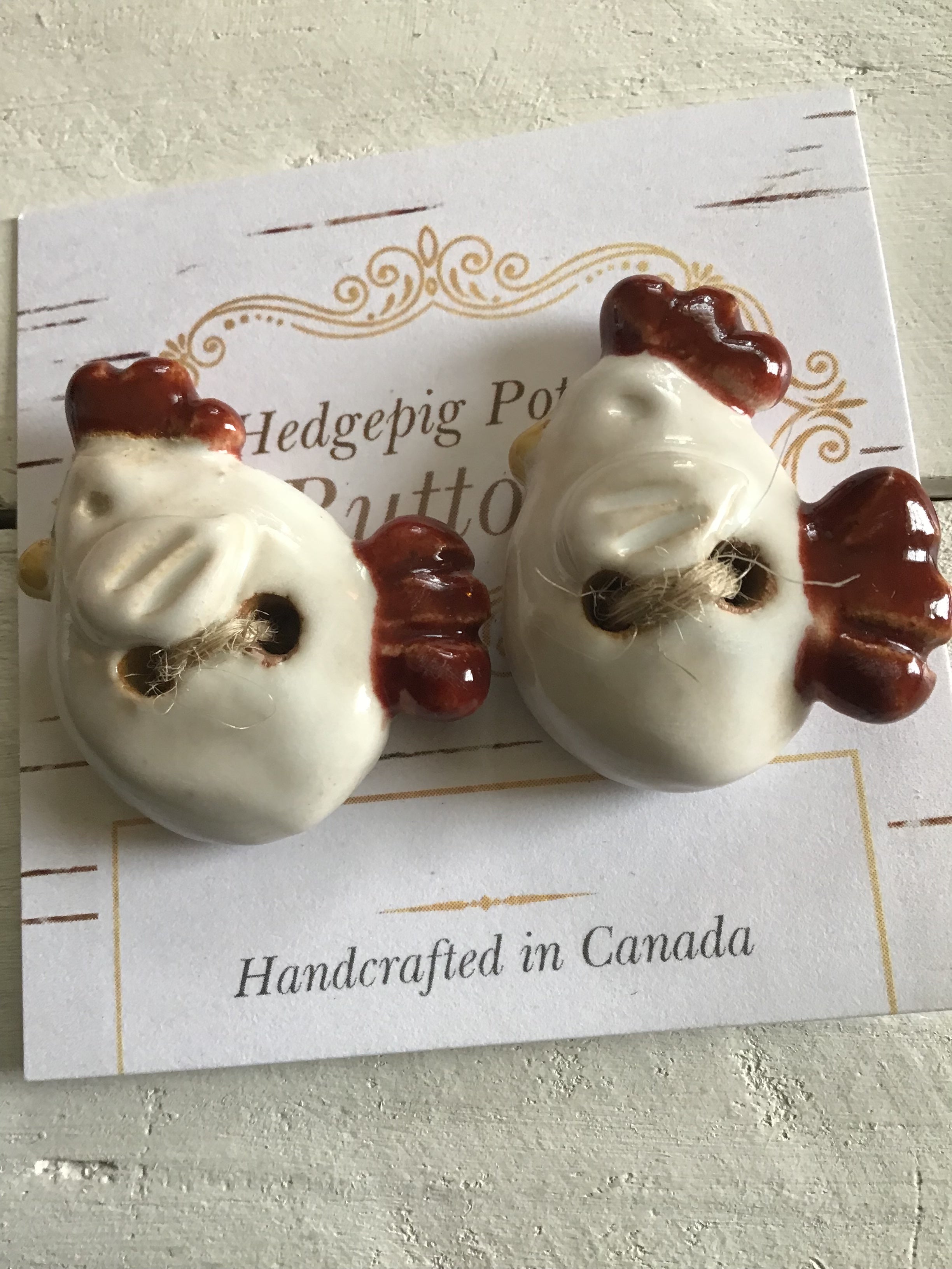 Hedgepig Pottery Buttons