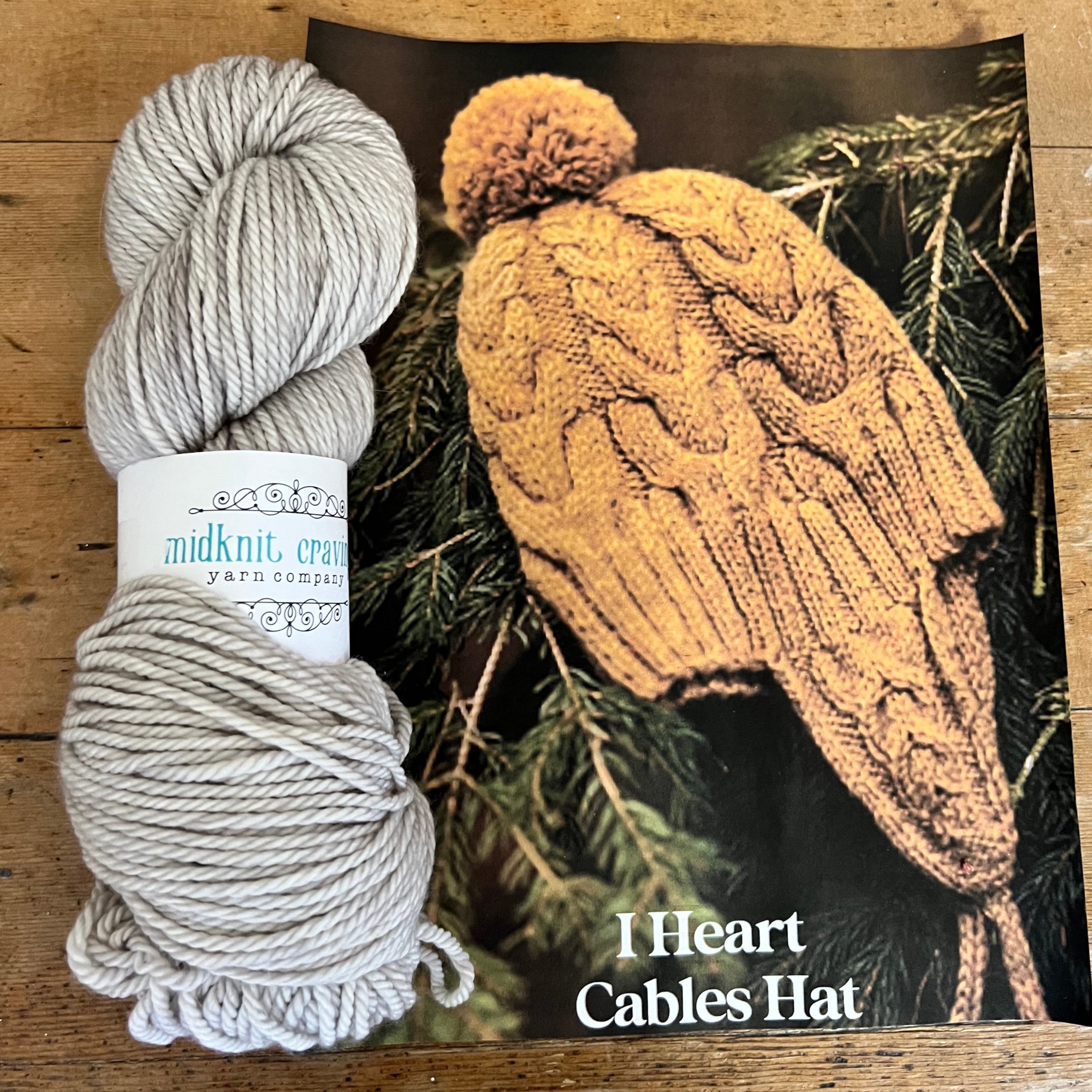 I Heart Cables Hat Kit