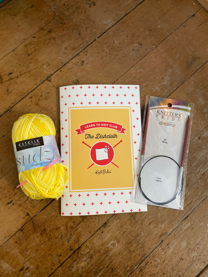 Learn to Knit Club:  Dishcloth Kits