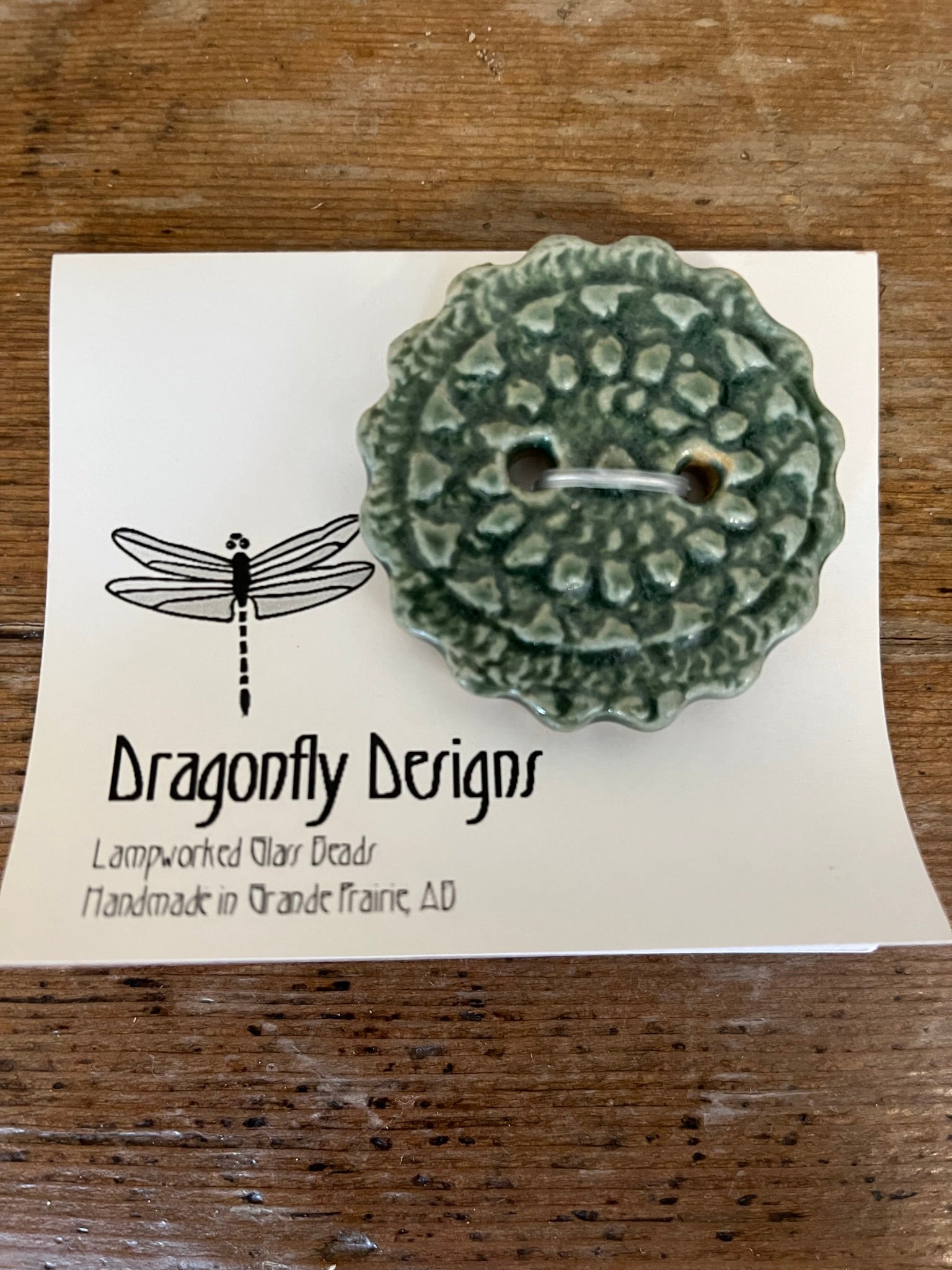 Dragonfly Designs Glass Buttons