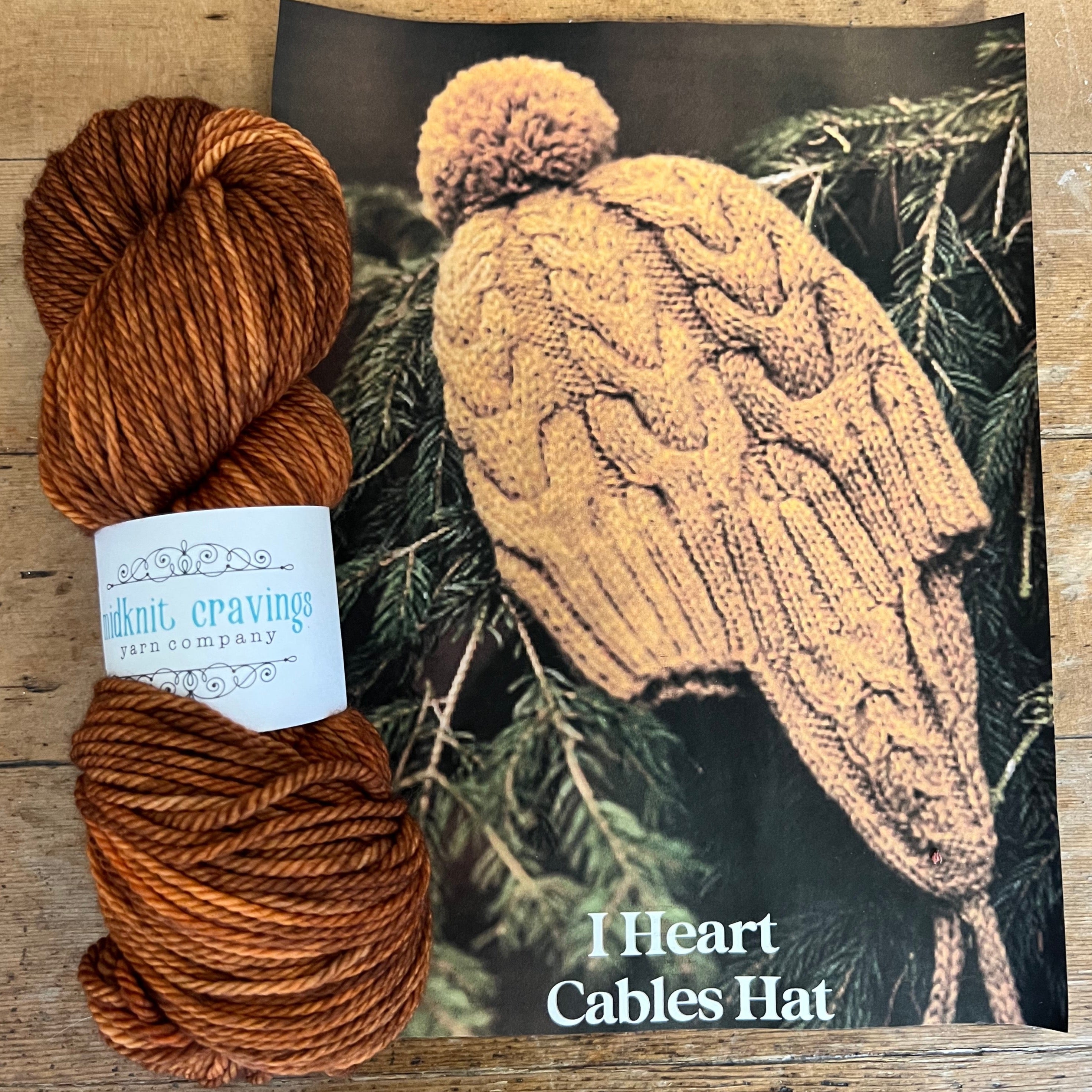 I Heart Cables Hat Kit
