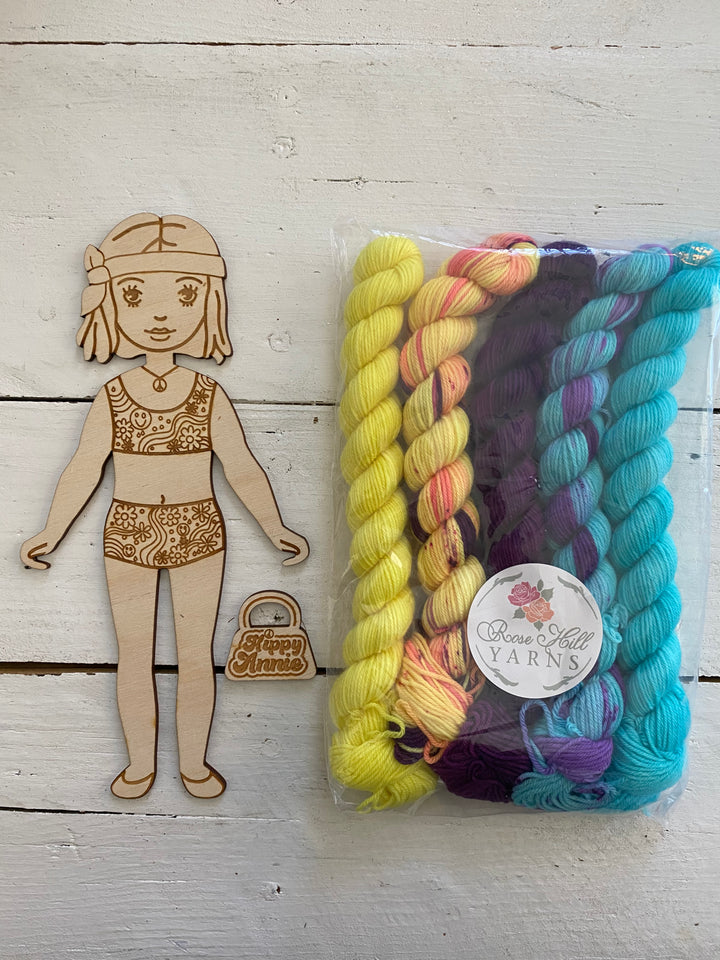 Hippy Annie Wooden Customizable Doll