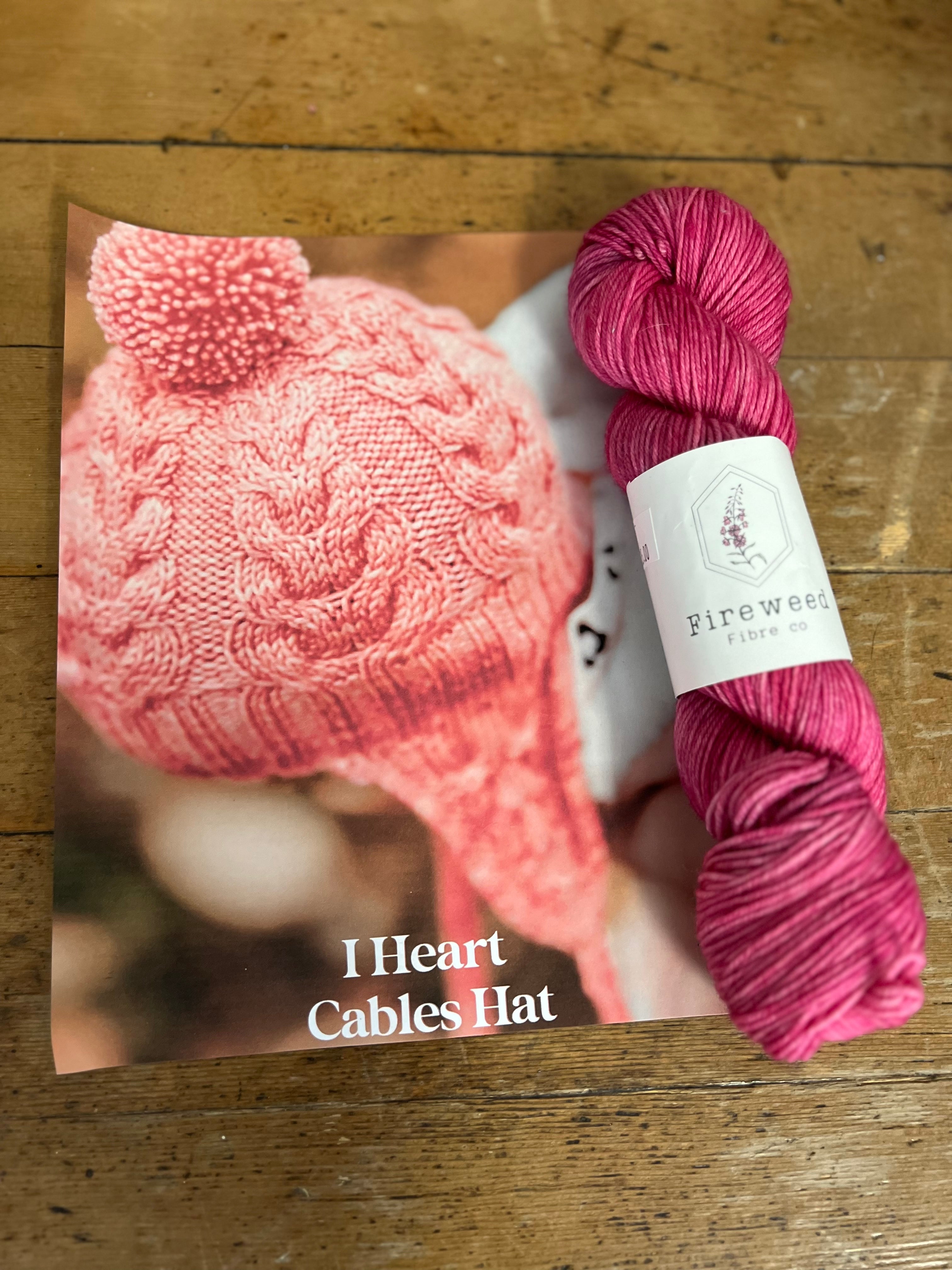 I Heart Cables Hat Kit