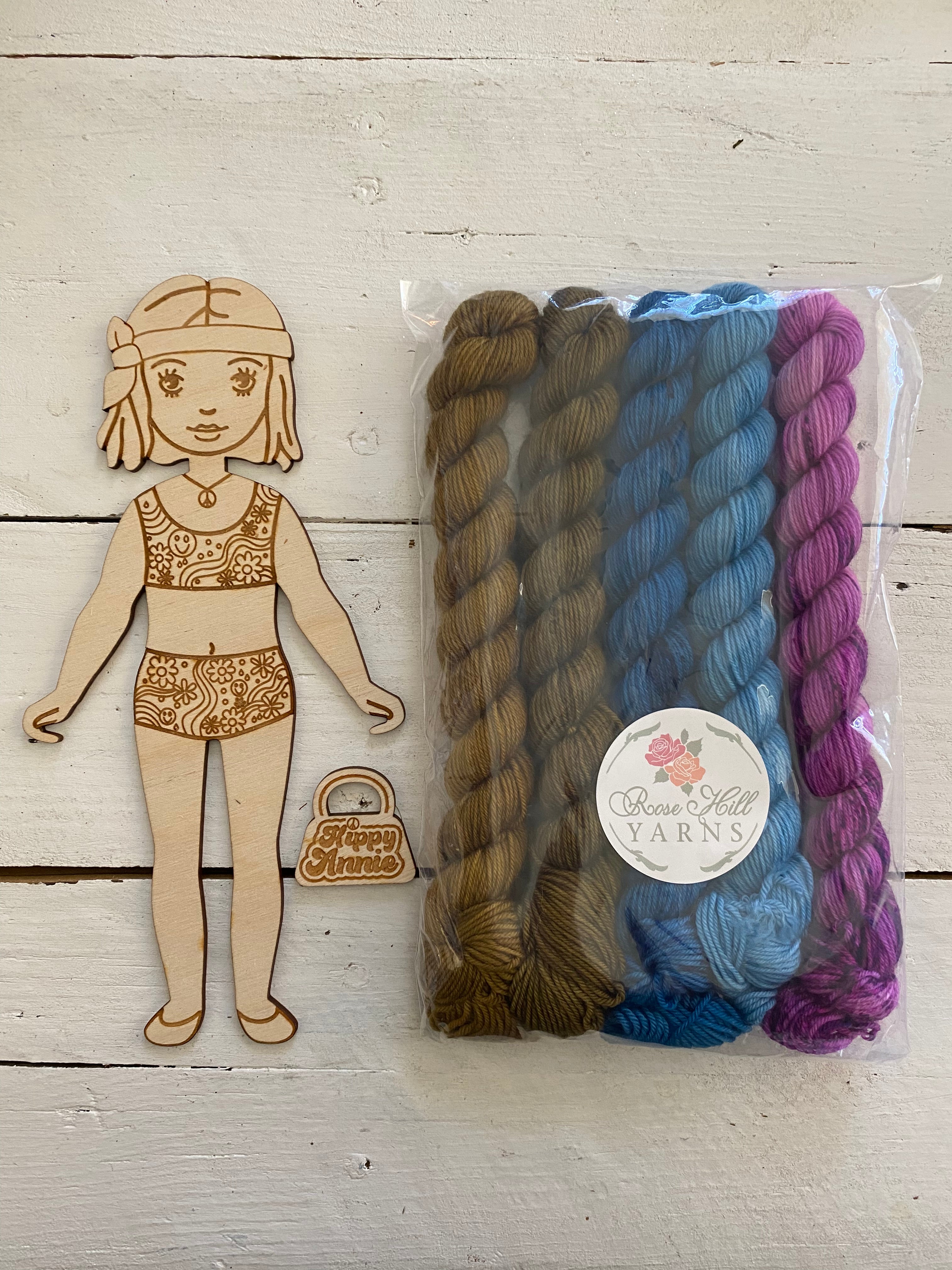 Hippy Annie Wooden Customizable Doll