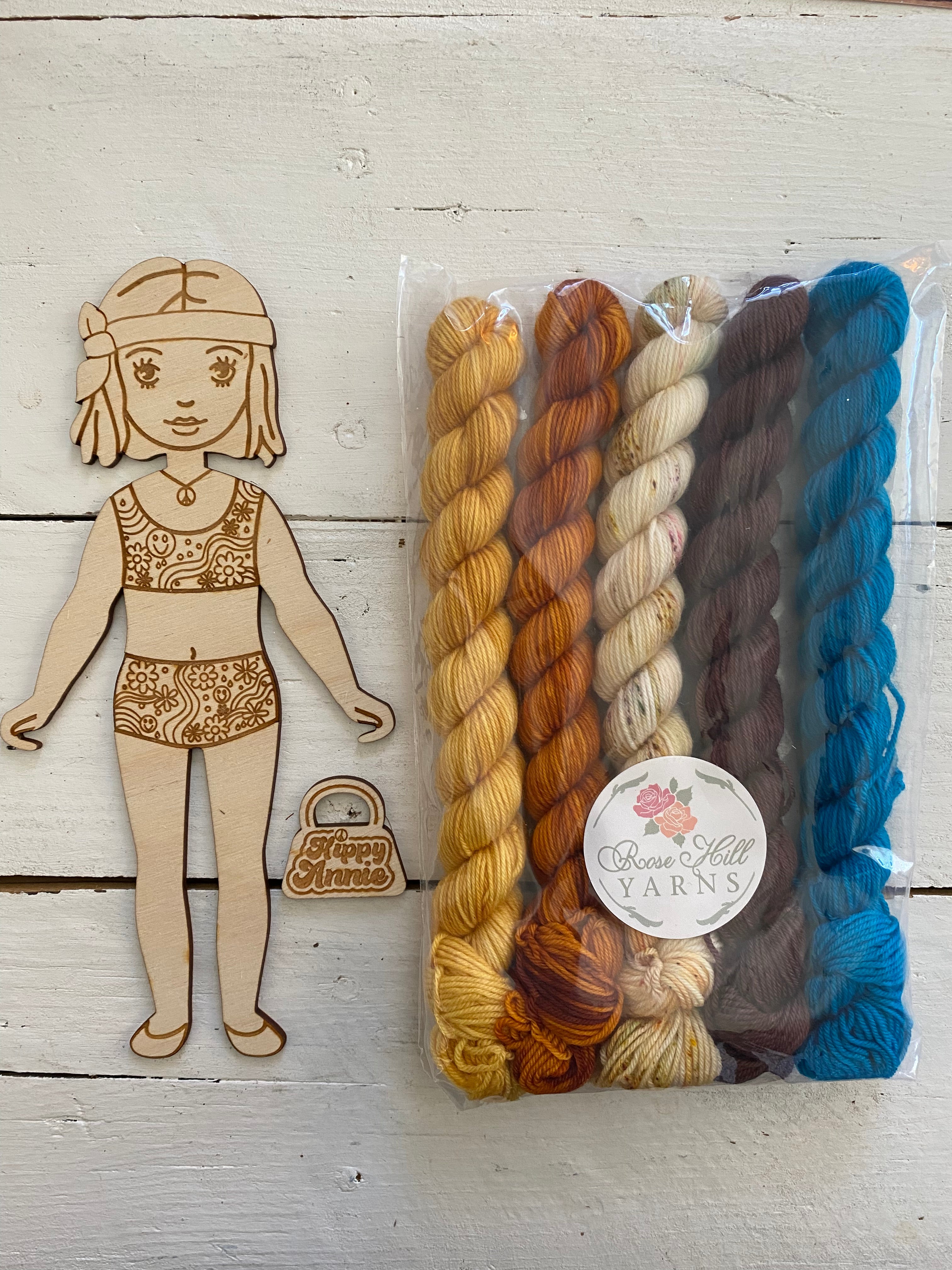 Hippy Annie Wooden Customizable Doll