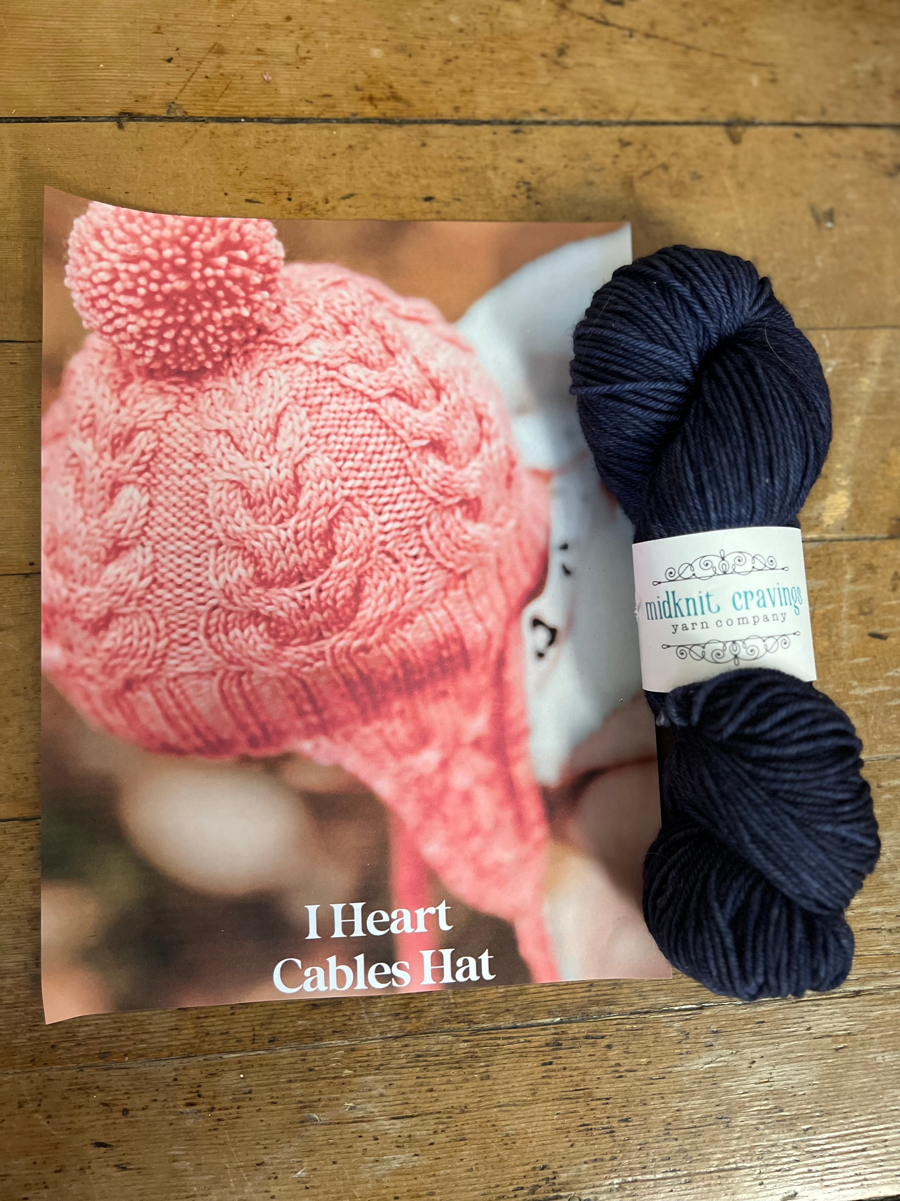 I Heart Cables Hat Kit