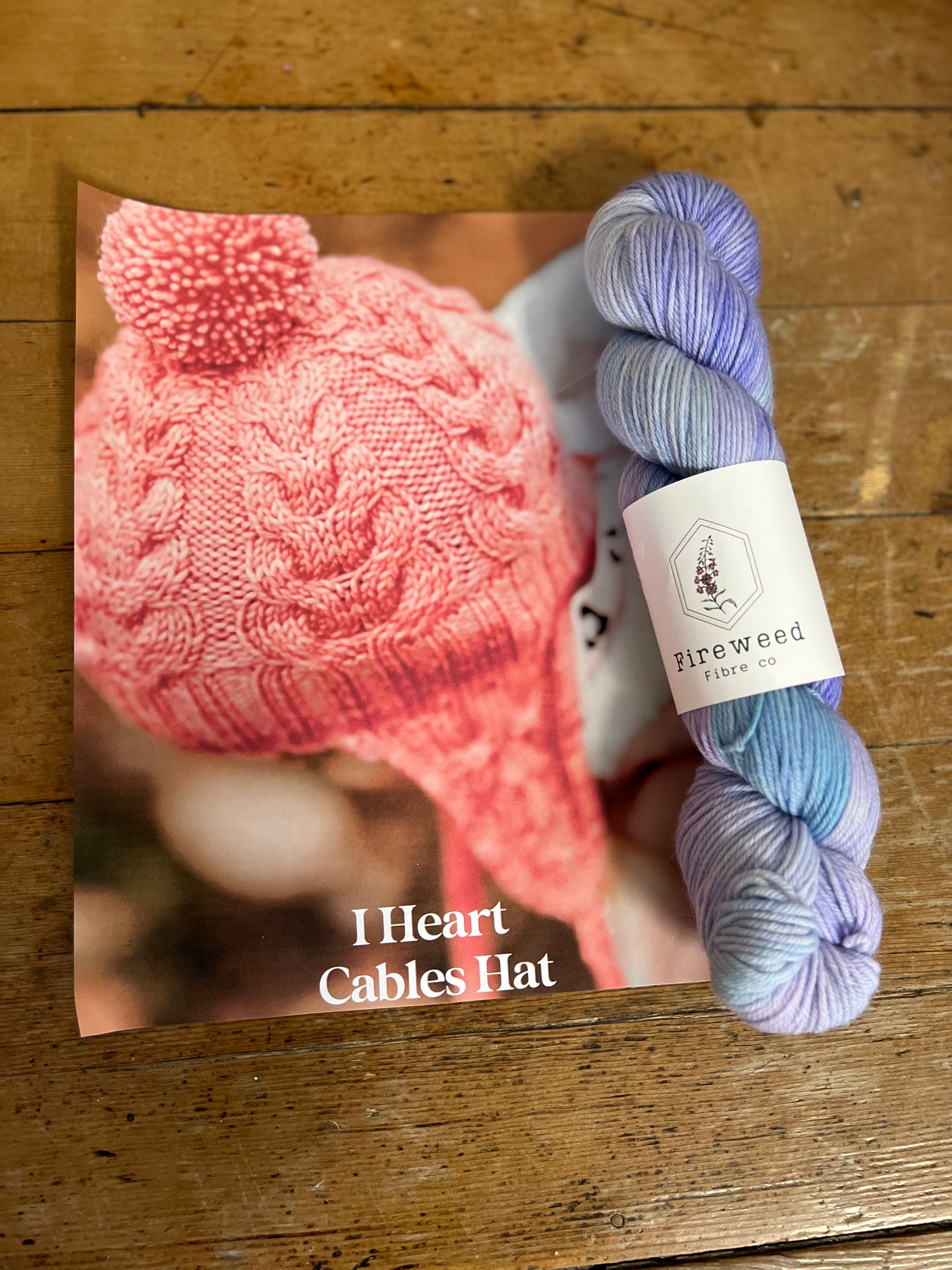 I Heart Cables Hat Kit