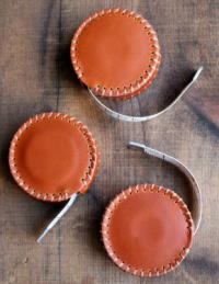 Hand Stitched Genuine Leather Tape Measures, Knitting Notions, BUY IN CANADA