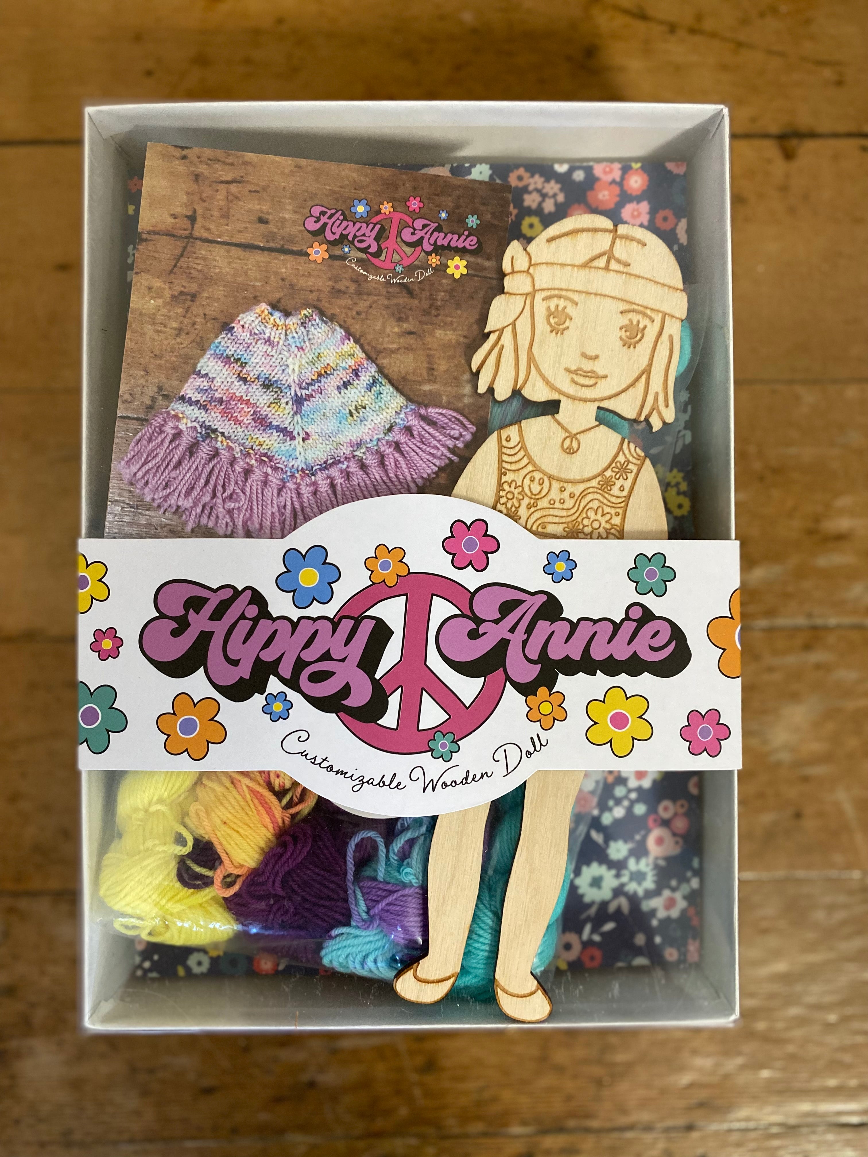 Hippy Annie Wooden Customizable Doll