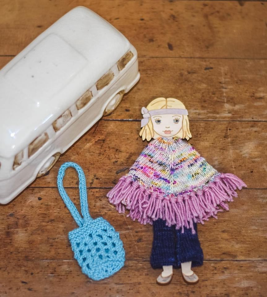 Hippy Annie Wooden Customizable Doll