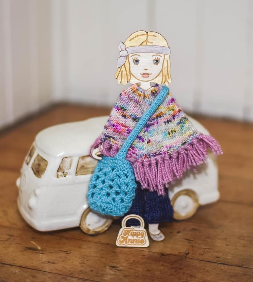 Hippy Annie Wooden Customizable Doll