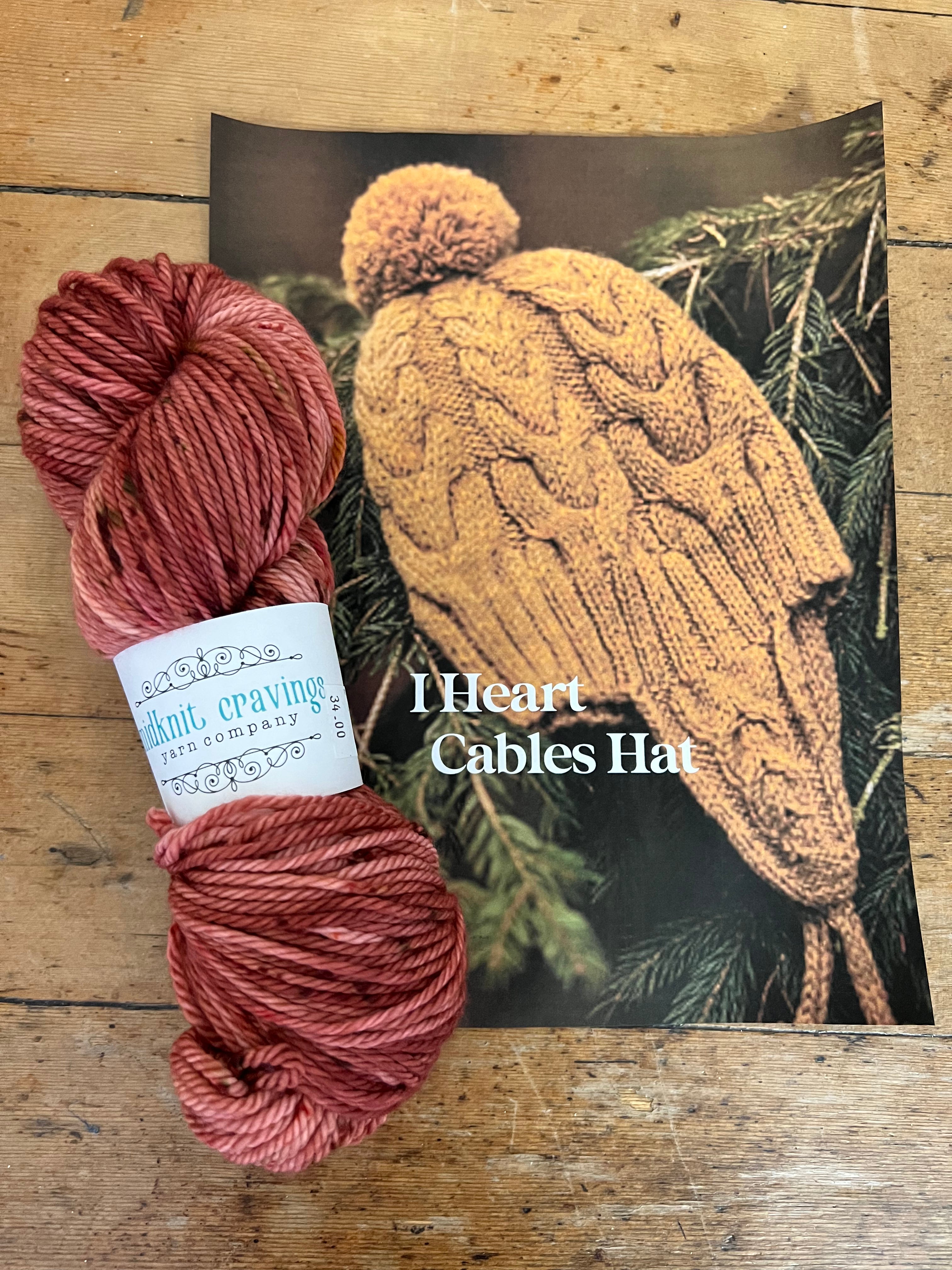 I Heart Cables Hat Kit