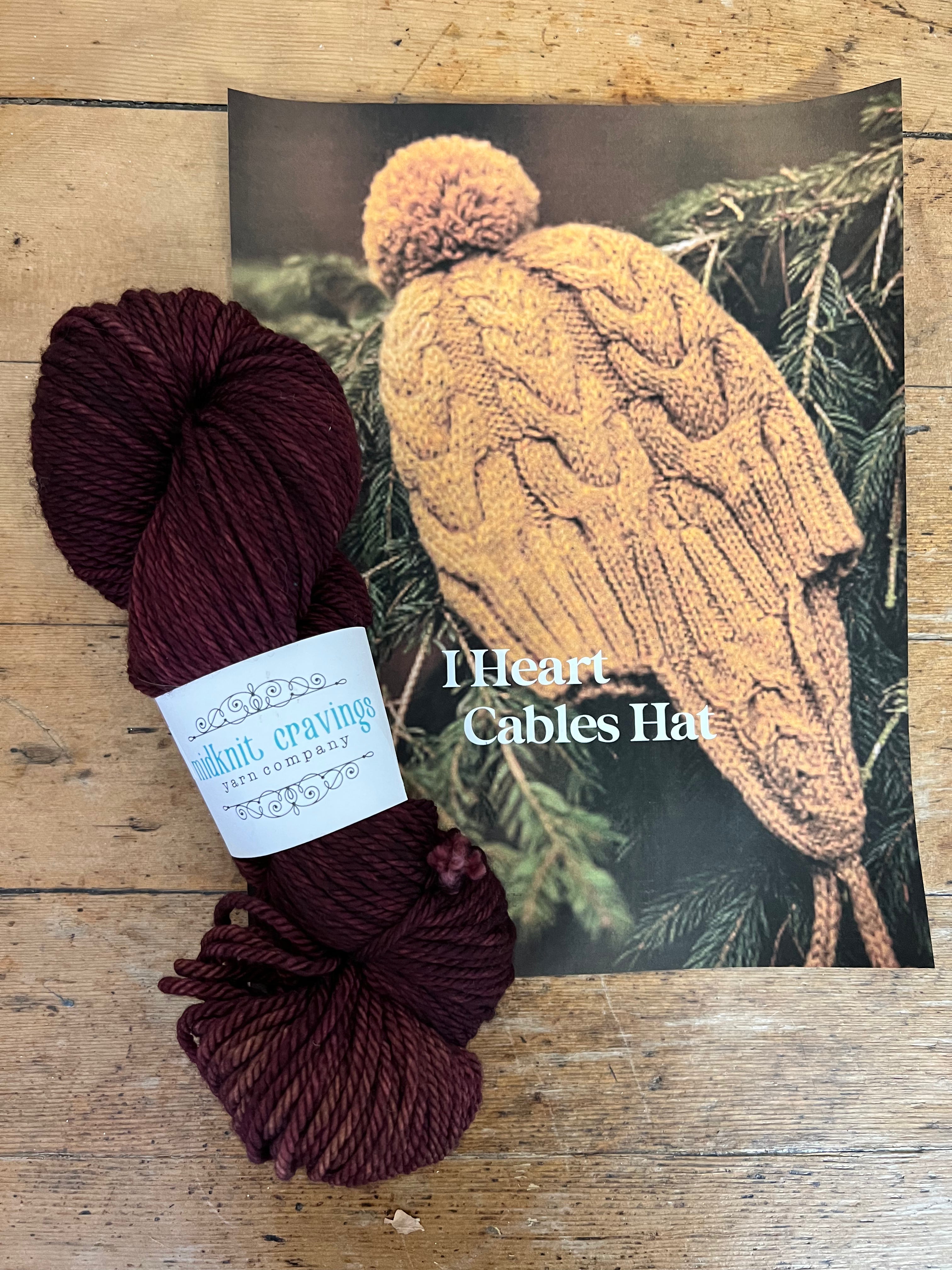 I Heart Cables Hat Kit